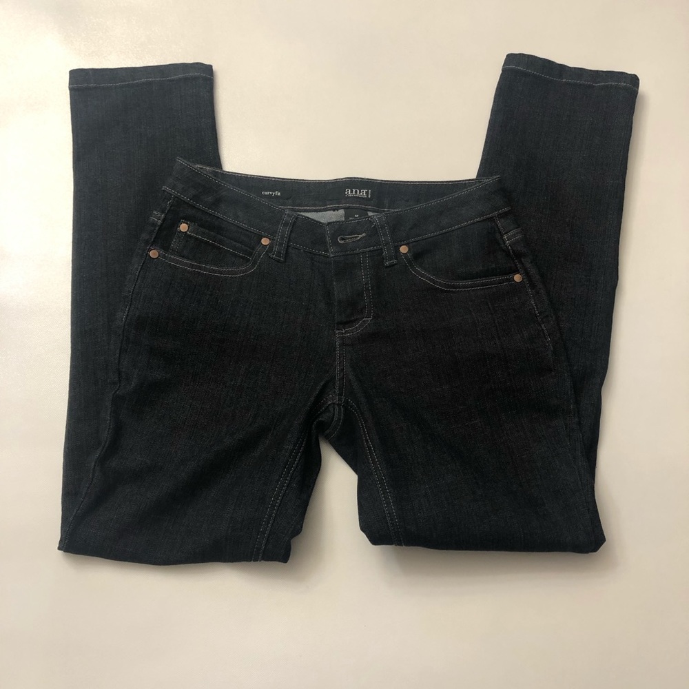 A.N.A curly fit jeans size 4 petite dark wash
